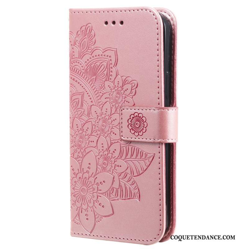 Housse Samsung Galaxy A55 5G Fleur Mandala à Lanière