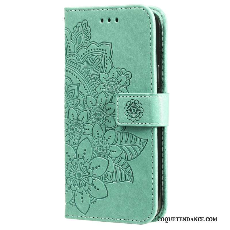 Housse Samsung Galaxy A55 5G Fleur Mandala à Lanière