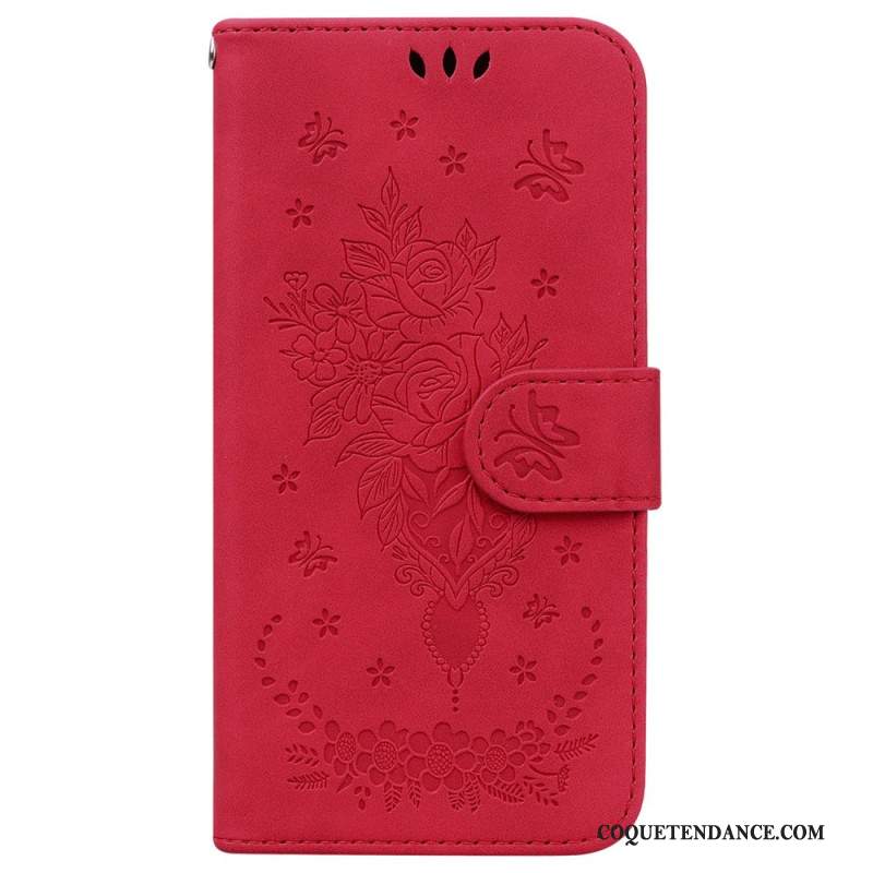 Housse Samsung Galaxy A55 5G Motif de Rose et Papillons