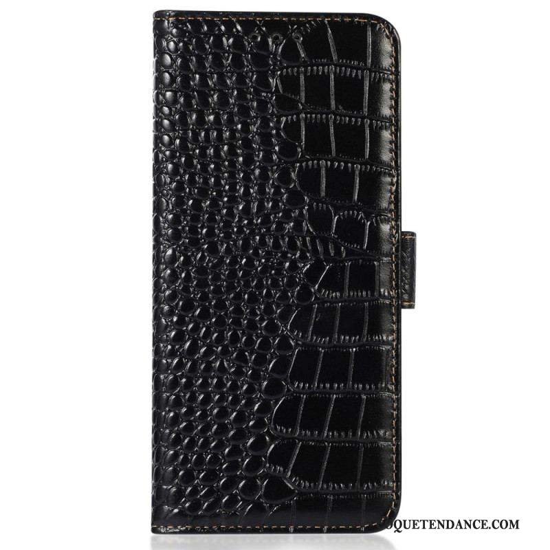 Housse Samsung Galaxy M13 Style Crocodile RFID