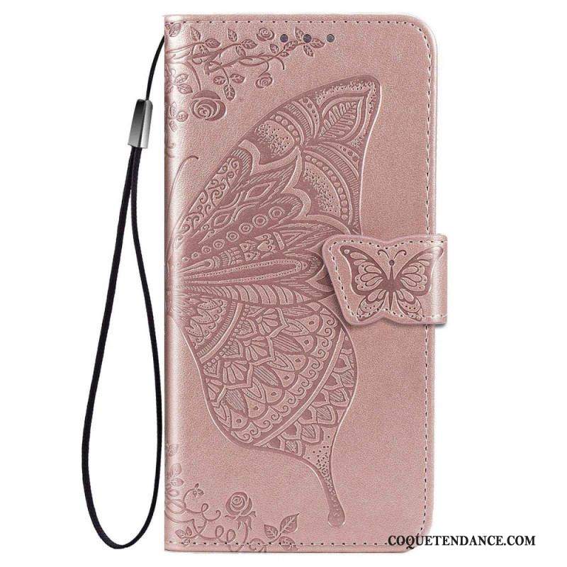 Housse Samsung Galaxy M53 5G Papillon Baroque