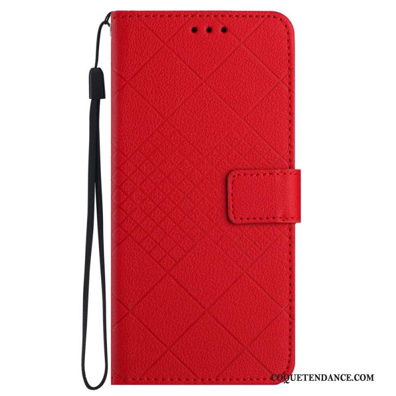 Housse Samsung Galaxy M55 5G Texture Litchi Losanges