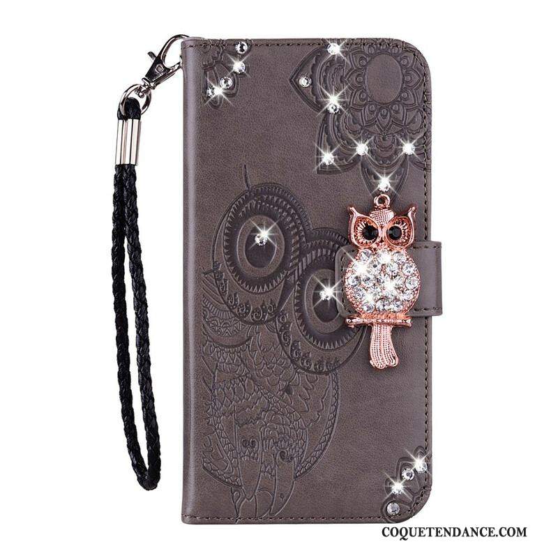 Housse Samsung Galaxy S20 FE Hibou Mandala et Breloque