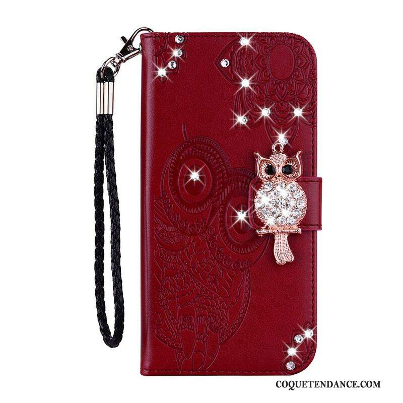 Housse Samsung Galaxy S20 FE Hibou Mandala et Breloque