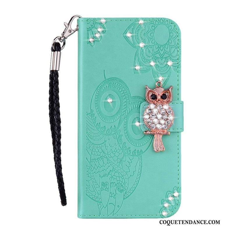 Housse Samsung Galaxy S20 FE Hibou Mandala et Breloque