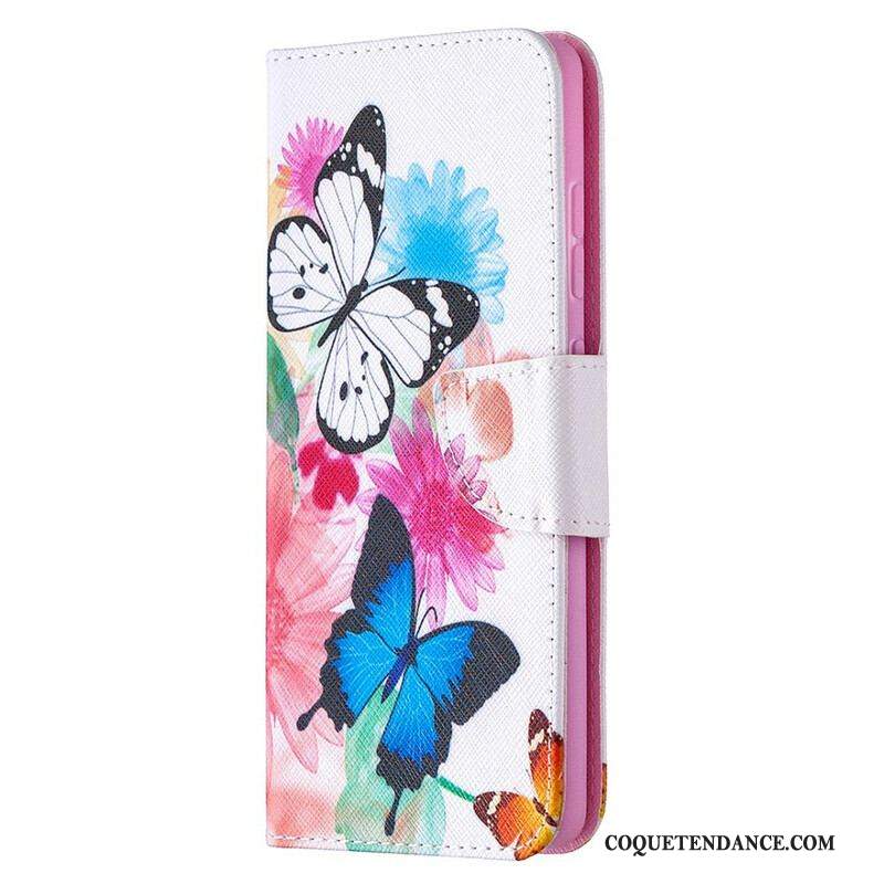 Housse Samsung Galaxy S20 FE Papillons et Fleurs Peints