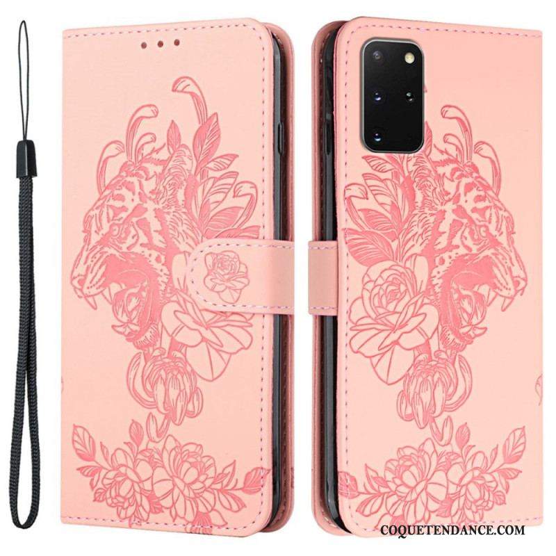 Housse Samsung Galaxy S20 Plus / S20 Plus 5G Tigre Baroque à Lanière