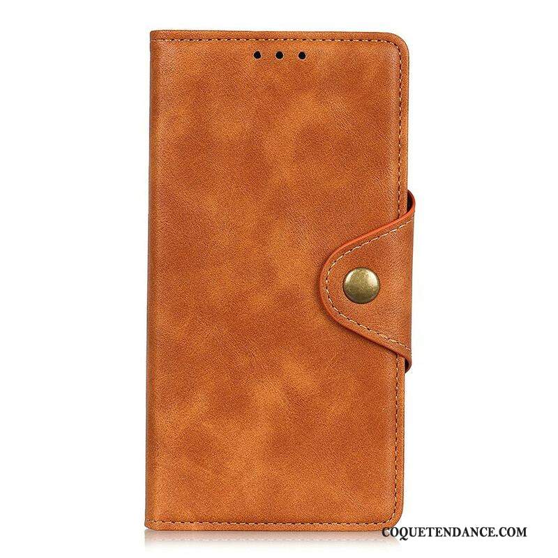 Housse Samsung Galaxy S21 FE Simili Cuir Bouton