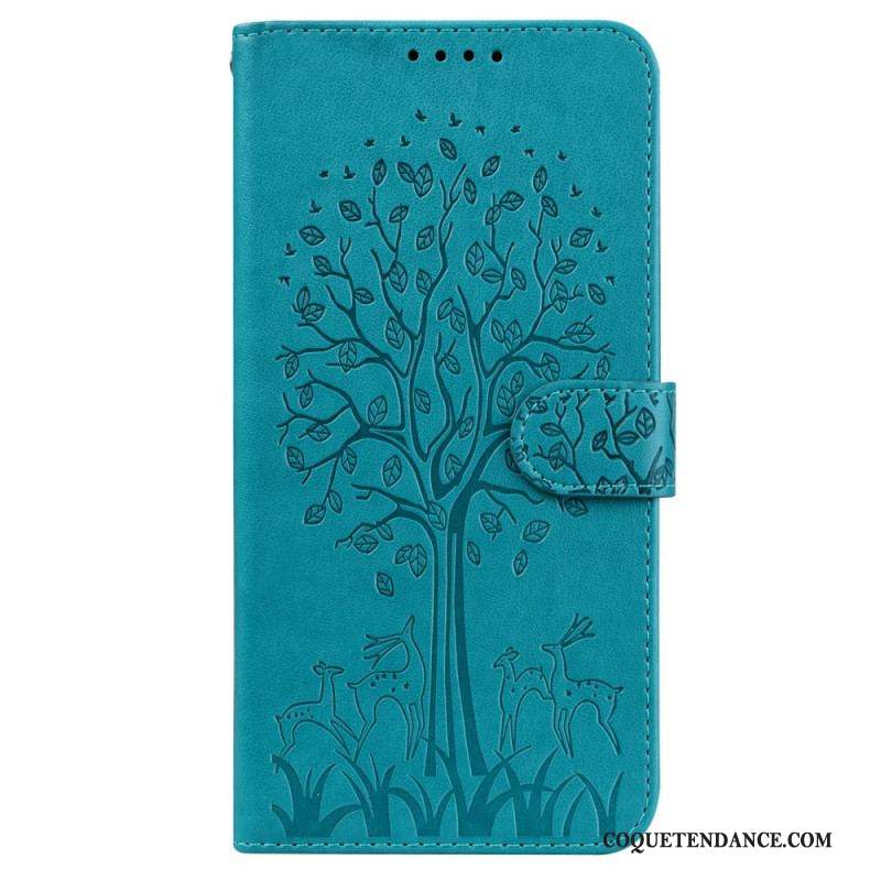 Housse Samsung Galaxy S22 5G Arbre et Cerfs