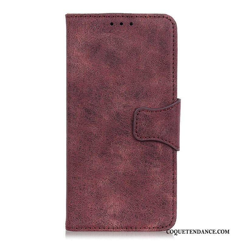 Housse Samsung Galaxy S22 5G Cuir Fendu Vintage