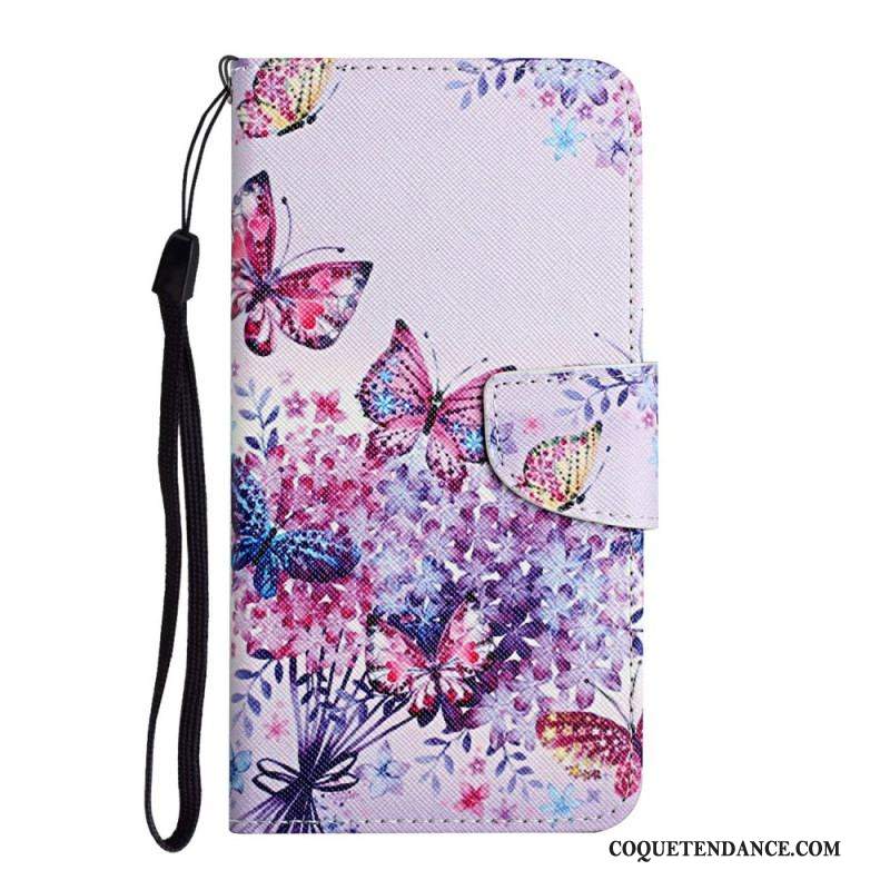 Housse Samsung Galaxy S22 Plus 5G Bouquet de Fleurs et Papillons