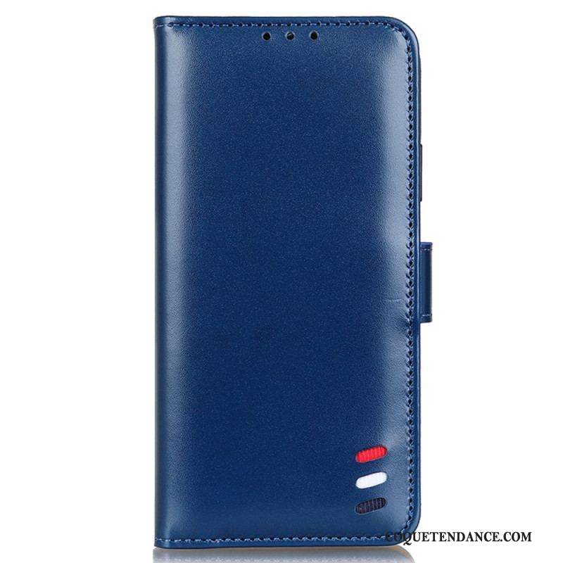 Housse Samsung Galaxy S22 Ultra 5G Effet Cuir Tricolore