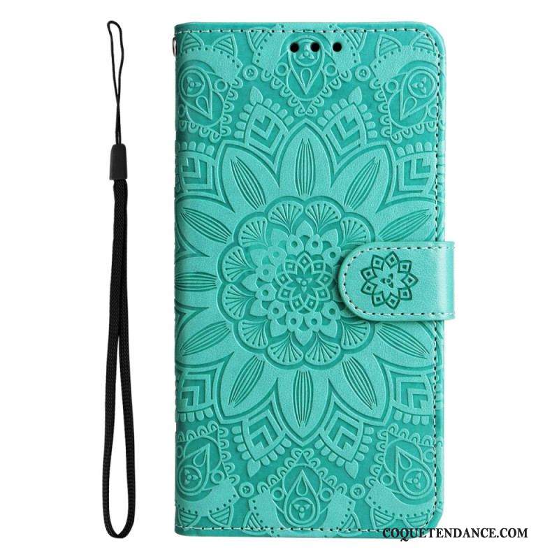 Housse Samsung Galaxy S23 5G Mandala Soleil avec Lanière