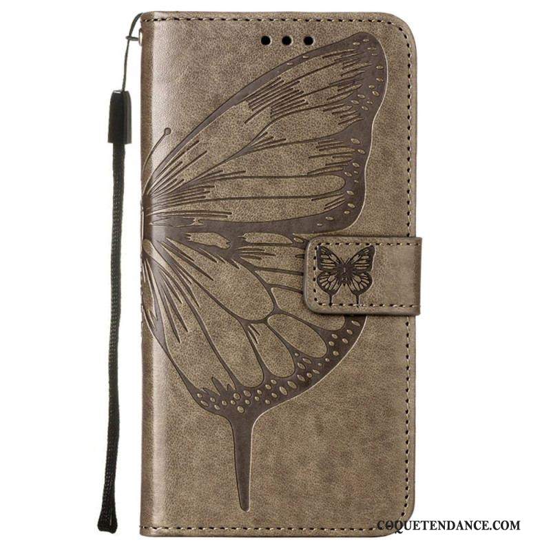 Housse Samsung Galaxy S23 5G Papillon Design avec Lanière