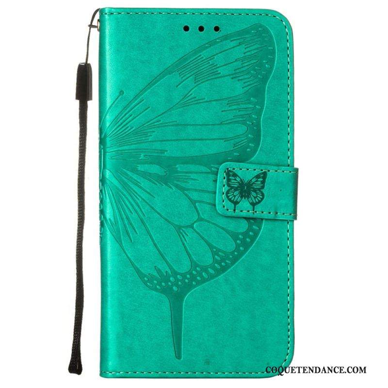 Housse Samsung Galaxy S23 5G Papillon Design avec Lanière