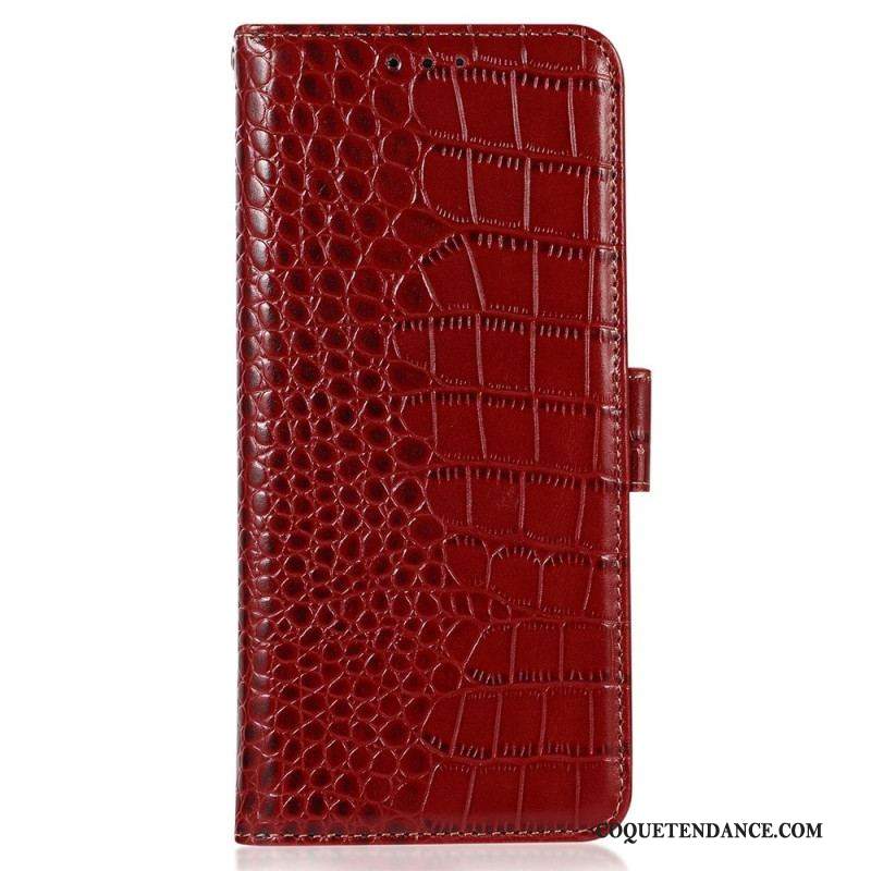 Housse Samsung Galaxy S23 Style Crocodile RFID