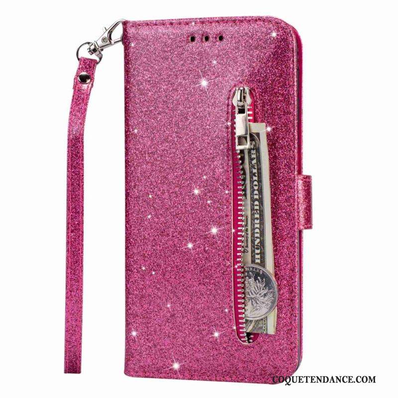 Housse Samsung Galaxy S23 Ultra 5G Porte-Monnaie Paillettes