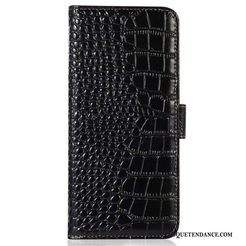 Housse Samsung Galaxy S23 Ultra 5G Style Crocodile RFID