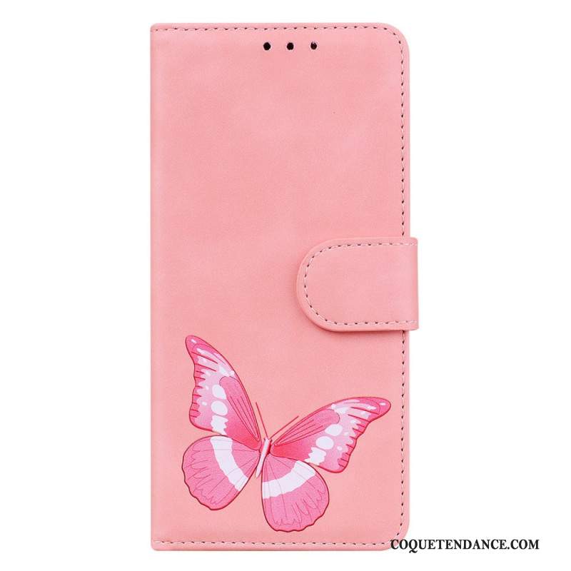 Housse Samsung Galaxy S24 5G Papillon à Lanière