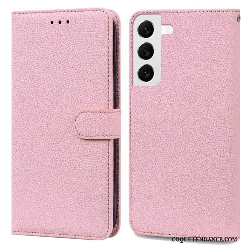 Housse Samsung Galaxy S24 5G Simili Cuir Litchi à Lanière