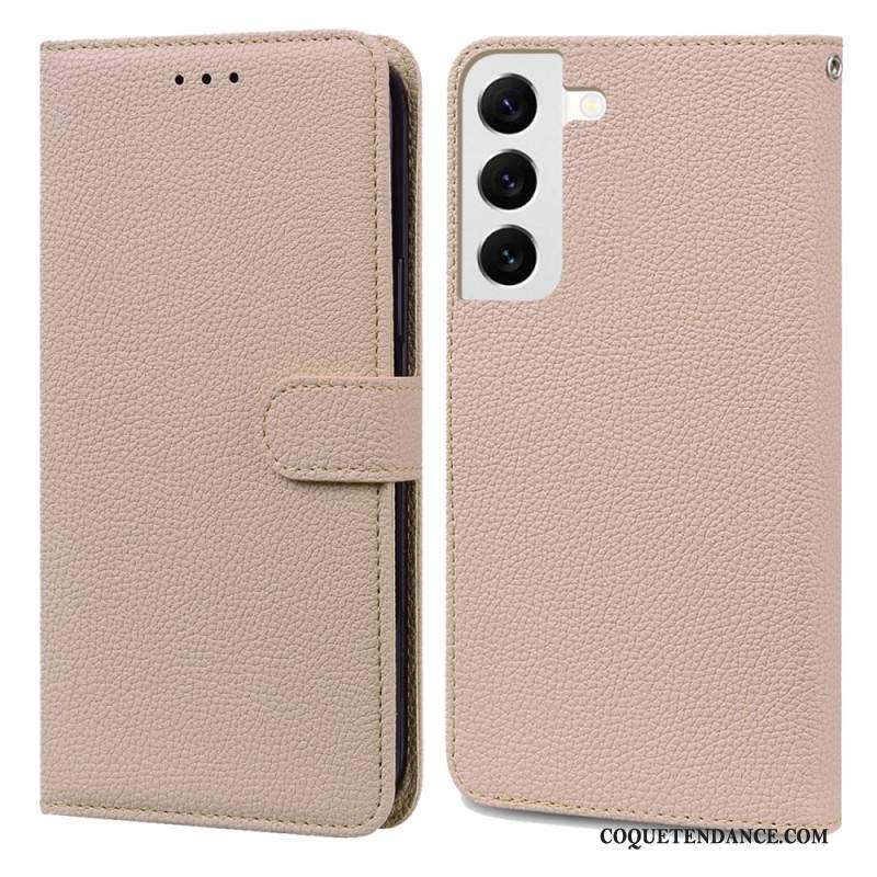 Housse Samsung Galaxy S24 5G Simili Cuir Litchi à Lanière