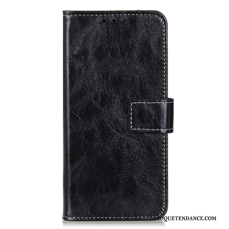 Housse Samsung Galaxy S24 5G Simili Cuir Vernie Coutures Apparentes