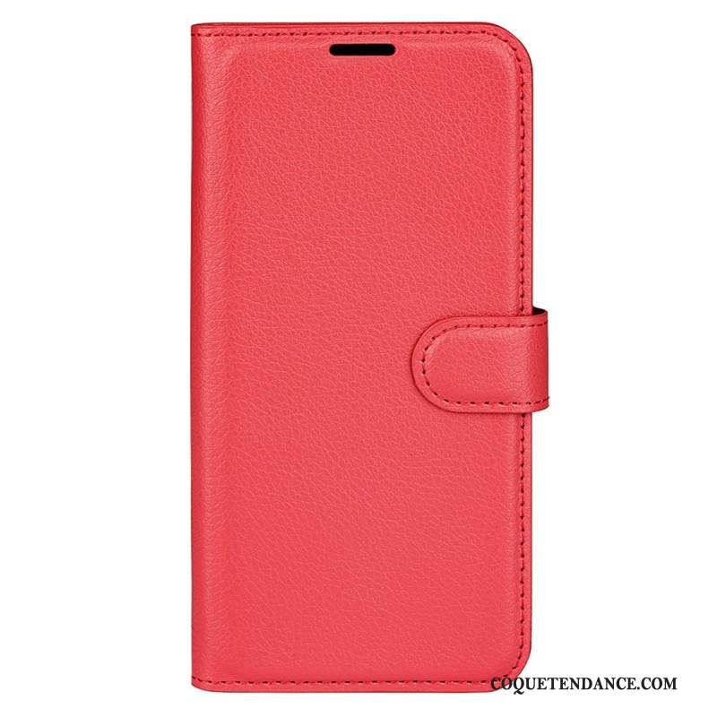 Housse Samsung Galaxy S24 FE Simili Cuir Litchi