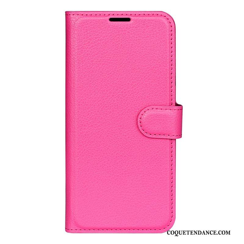 Housse Samsung Galaxy S24 FE Simili Cuir Litchi