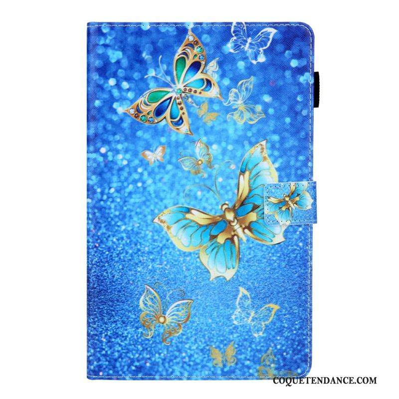 Housse Samsung Galaxy Tab A8 (2021) Papillons Colorés