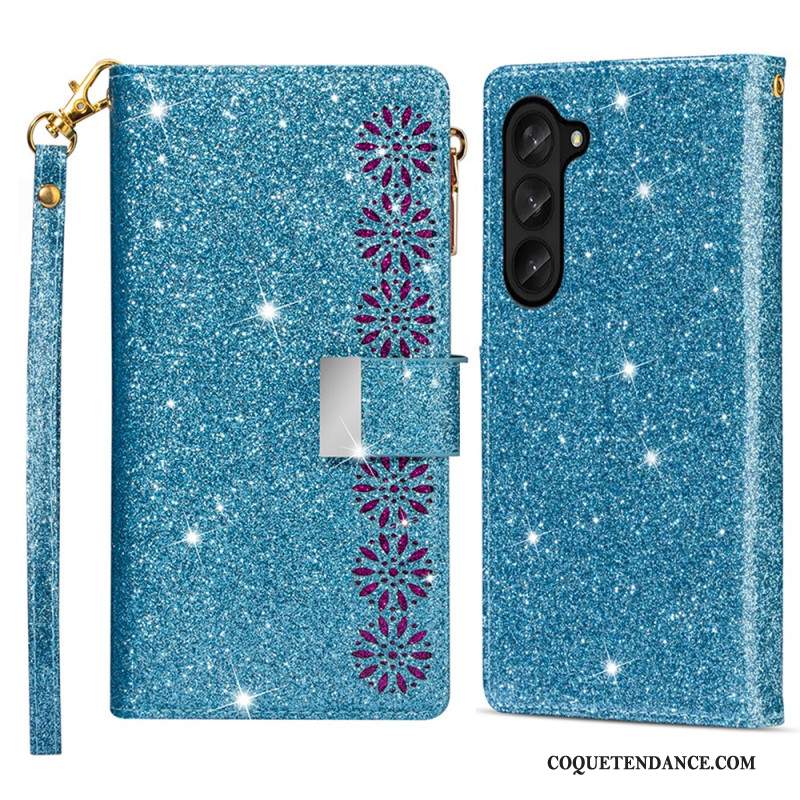 Housse Samsung Galaxy Z Fold 5 Paillettes Portefeuille