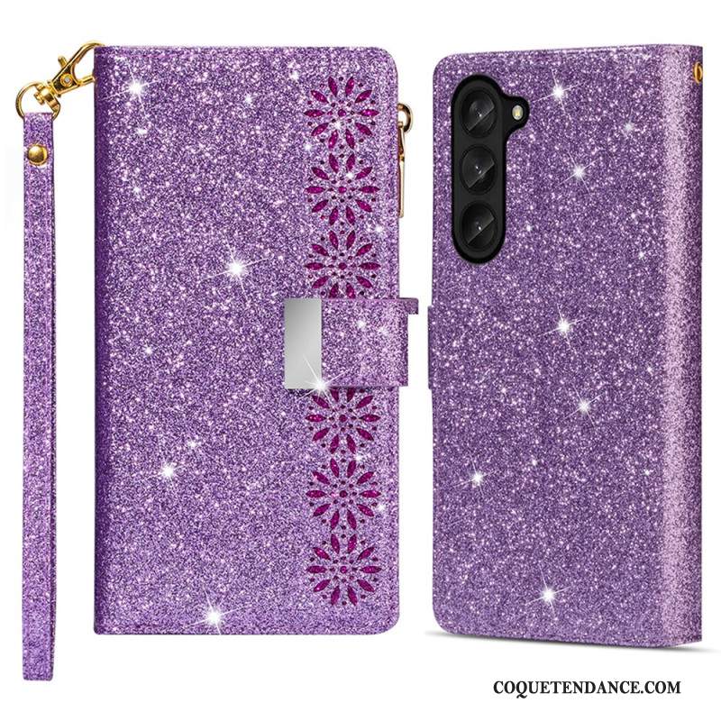 Housse Samsung Galaxy Z Fold 5 Paillettes Portefeuille