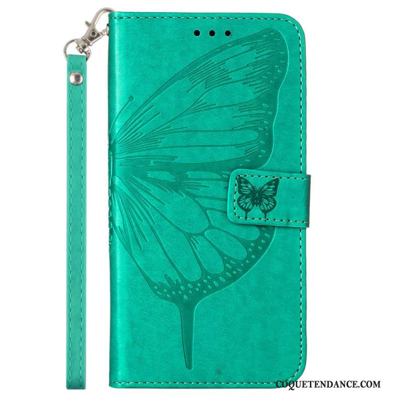 Housse Samsung Galaxy Z Fold 6 Papillon Floral à Lanière