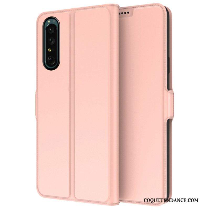 Housse Sony Xperia 1 IV Effet Cuir Slim