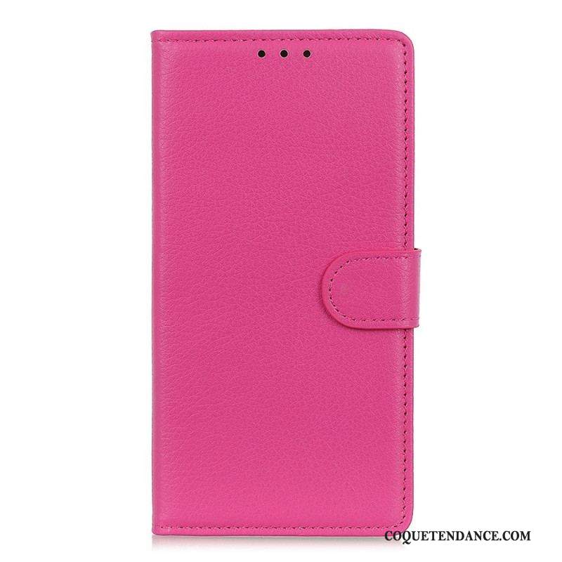 Housse Sony Xperia 1 IV Simili Cuir Litchi Traditionnel