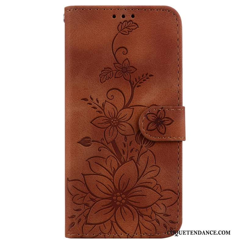 Housse Sony Xperia 1 VI Motif Floral à Lanière