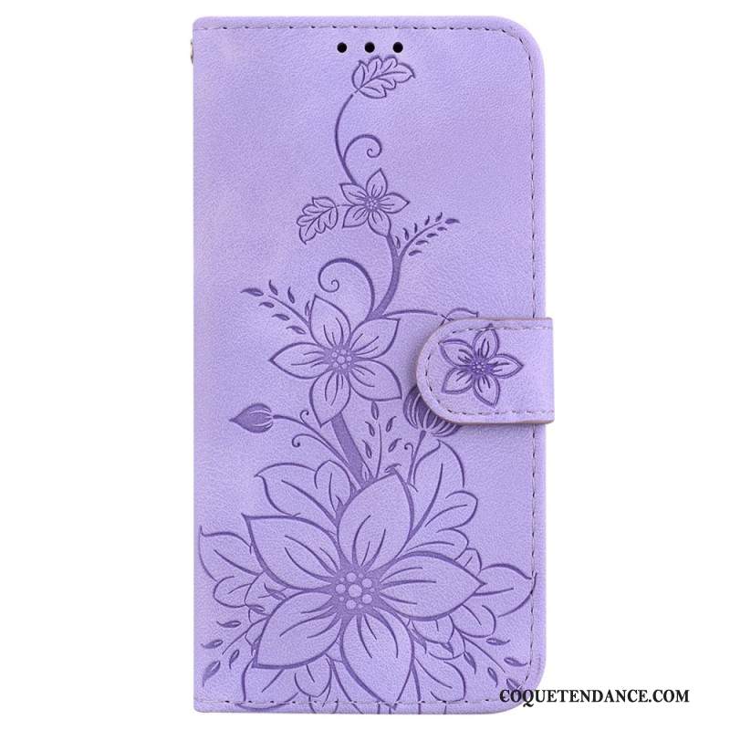 Housse Sony Xperia 1 VI Motif Floral à Lanière