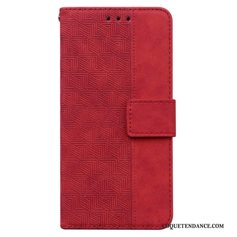 Housse Sony Xperia 1 VI Motif Tissé à Lanière