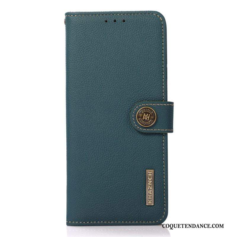 Housse Sony Xperia 10 IV Cuir Véritable KHAZNEH RFID