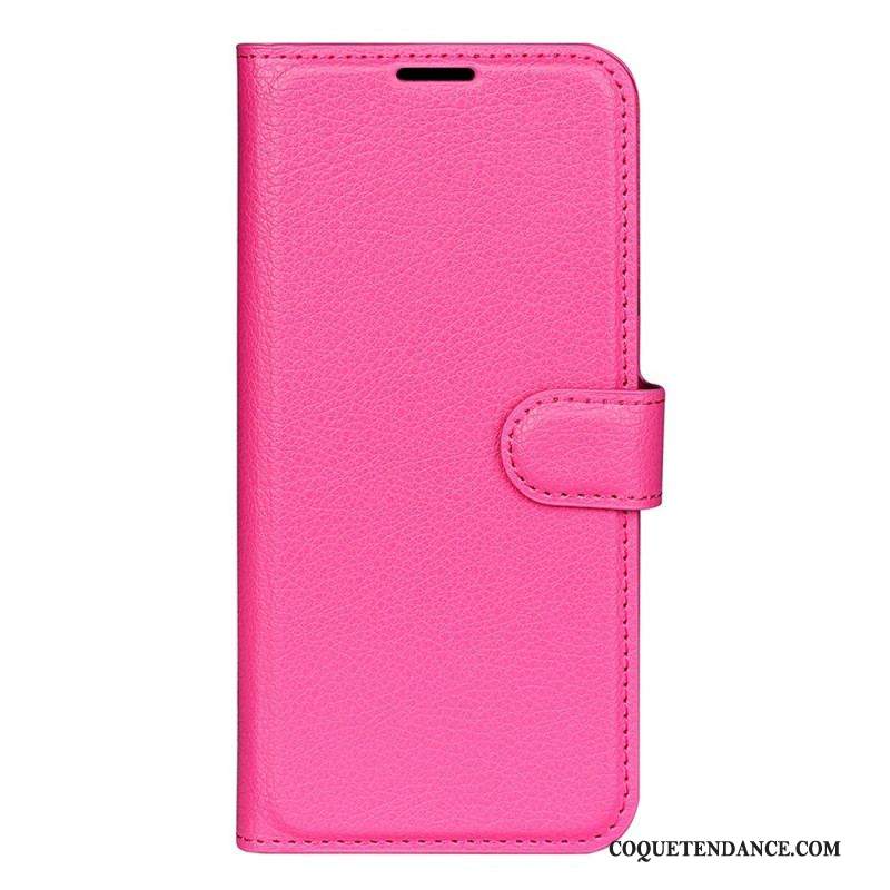 Housse Sony Xperia 10 IV Simili Cuir Litchi Classique