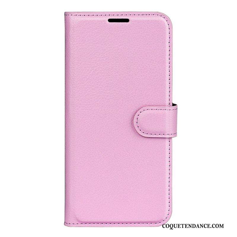 Housse Sony Xperia 10 IV Simili Cuir Litchi Classique