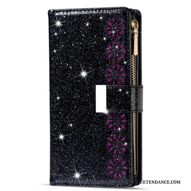 Housse Xiaomi 13 Paillettes Portefeuille Zip