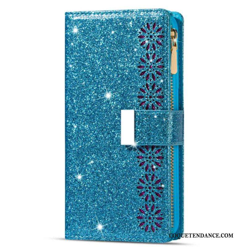 Housse Xiaomi 13 Paillettes Portefeuille Zip