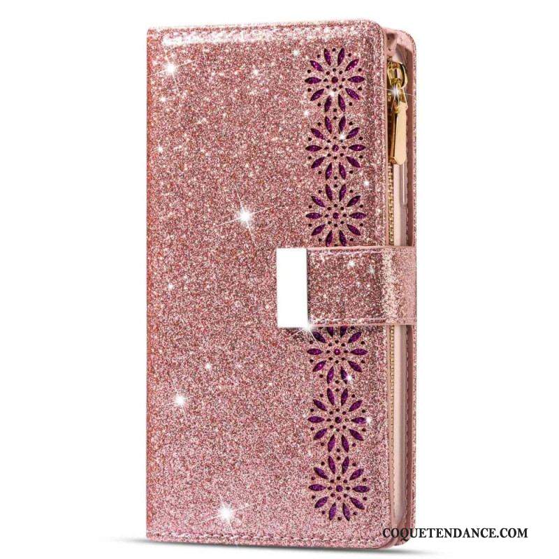 Housse Xiaomi 13 Pro Paillettes Portefeuille Zip