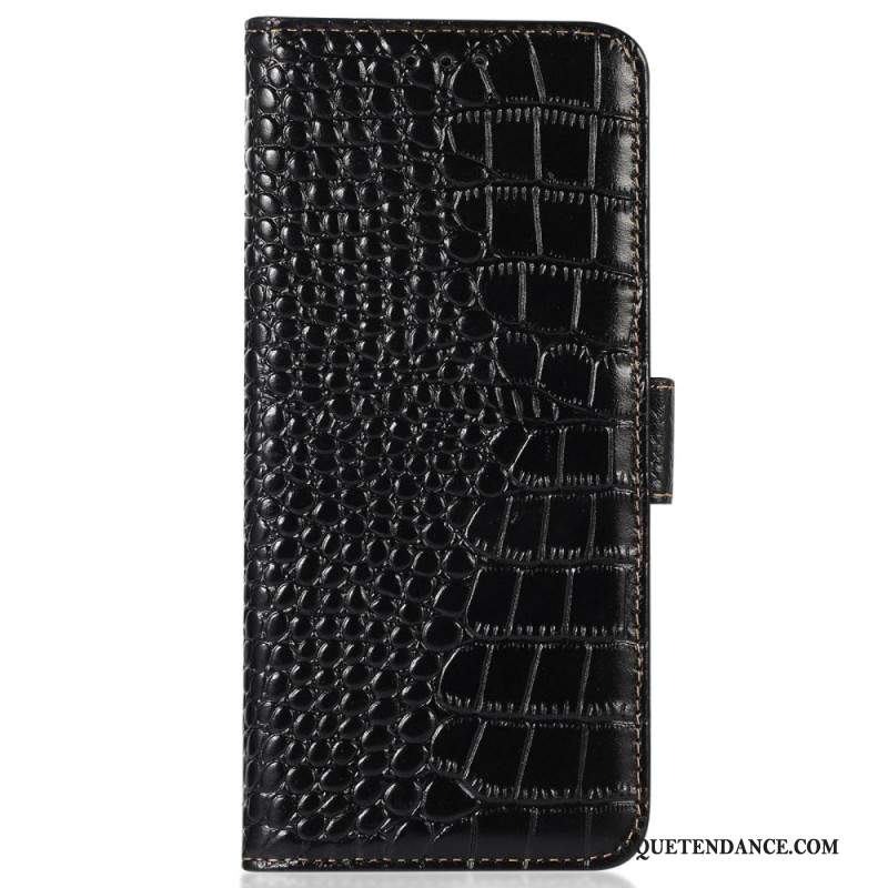 Housse Xiaomi 14 Pro Texture Crocodile avec Blocage RFID