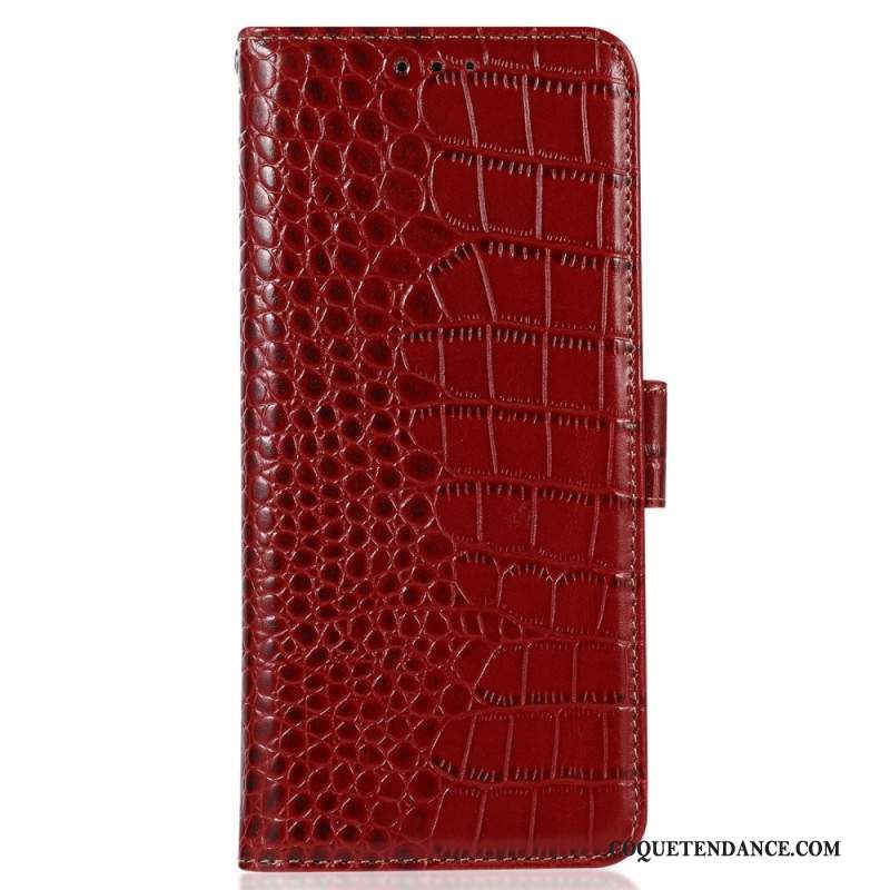 Housse Xiaomi 14 Pro Texture Crocodile avec Blocage RFID