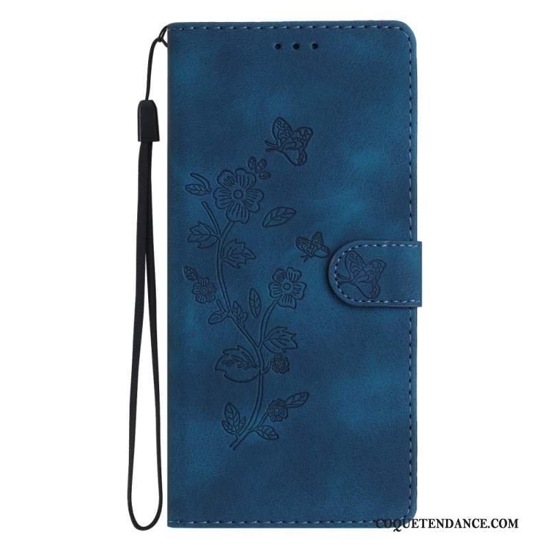 Housse Xiaomi 14T Pro Motif Floral à Lanière