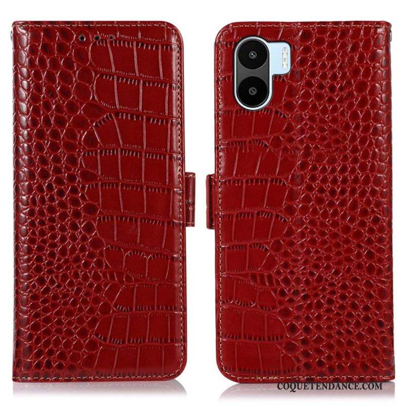 Housse Xiaomi Redmi A1 Style Crocodile RFID