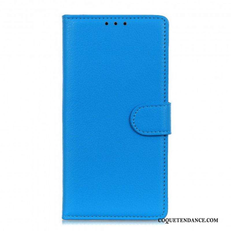 Housse Xiaomi Redmi Note 10 Pro Effet Cuir Litchi Premium