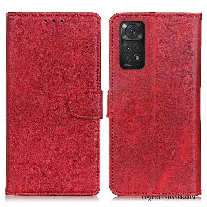 Housse Xiaomi Redmi Note 11 / 11s Effet Cuir Mat Rétro