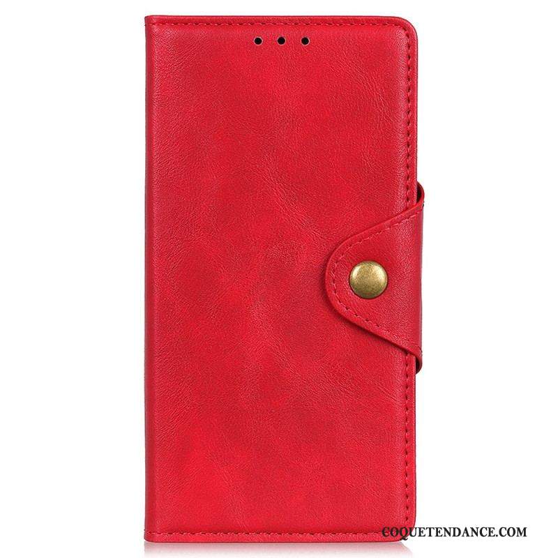 Housse Xiaomi Redmi Note 12 4G Simili Cuir Bouton Magnétique